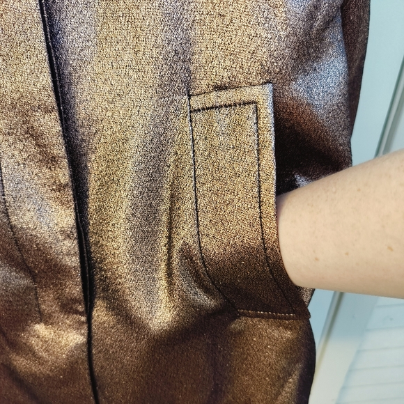 Marc by Marc Jacobs Metallic Bronze Brown Trench Coat - Picture 11 of 13
